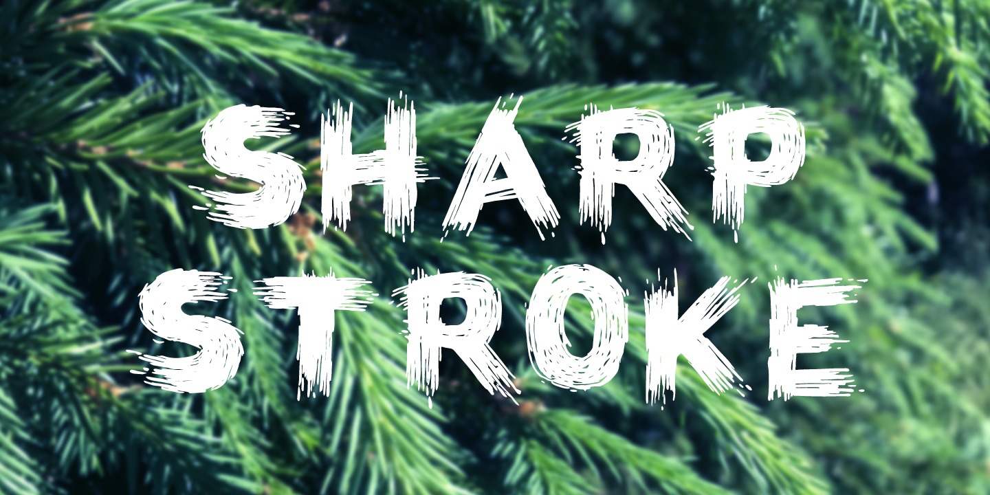 Sharp Stroke Regular Font preview